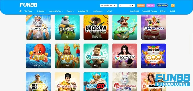 Đối tác uy tín của Fun88