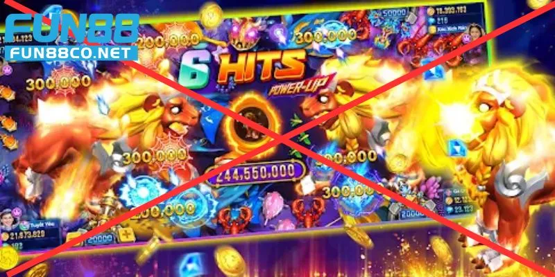Giao diện game bắn cá lậu thường thấy 