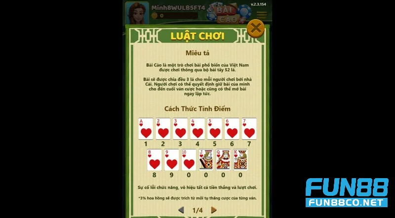 Luật đánh bài ba cây cơ bản
