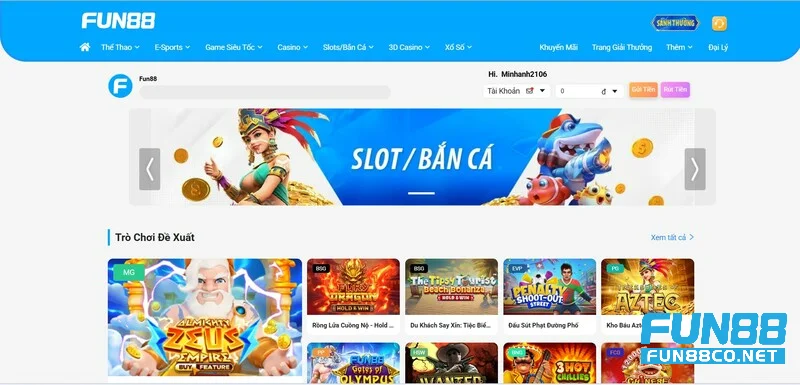 Tìm hiểu sảnh Bắn cá Fun88