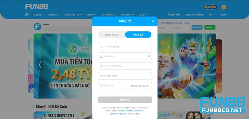 Trường hợp cần trợ giúp từ Fun88