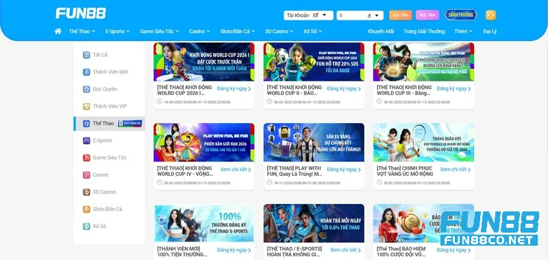 Ưu đãi Thể thao chào mừng mùa giải mới cực hấp dẫn