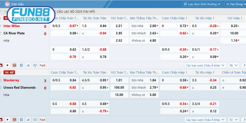 Tham gia cá độ tại FUN88 giao diện hiện đại, tỷ lệ trả thưởng cao