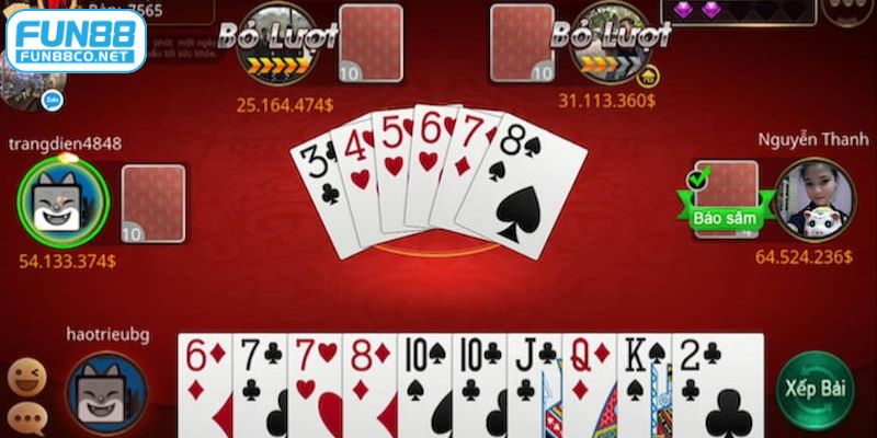 Game bài sâm lốc được ưa chuộng tại nhà cái Fun88