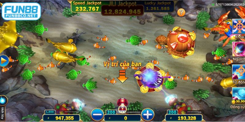 Nhiều vũ khí đặc biệt hỗ trợ người chơi bắn cá hiệu quả