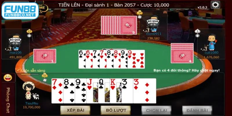 Ghi nhớ các quân bài đã xuất hiện để tối ưu 3 đôi thông